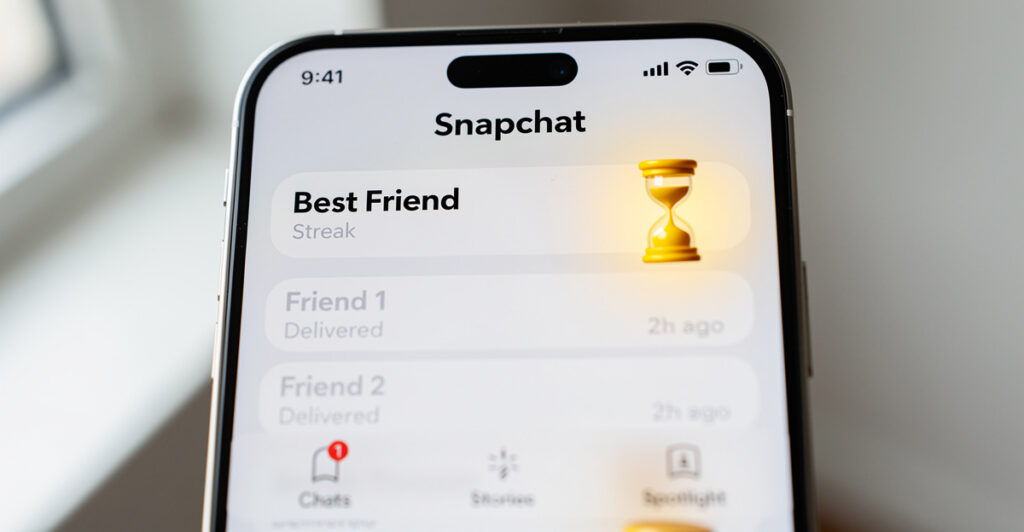 que veut dire le symbole sablier snapchat