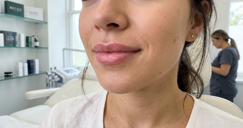 lip flip botox avant après