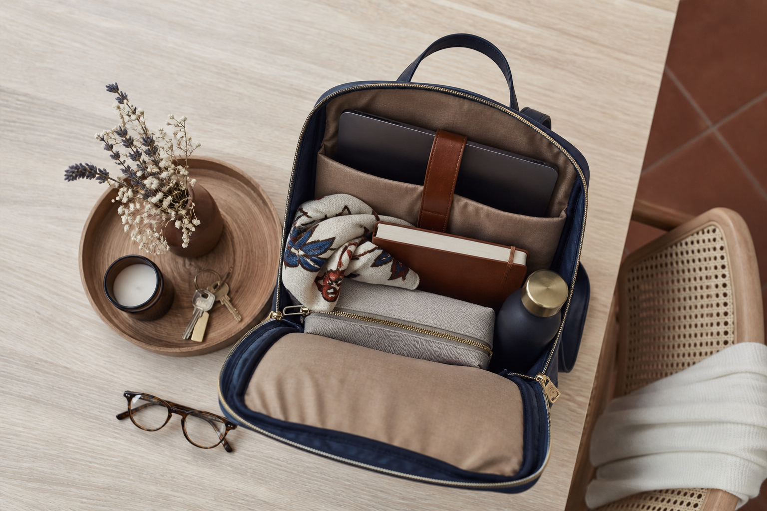 Organisation intérieure d’un sac à dos pour le quotidien